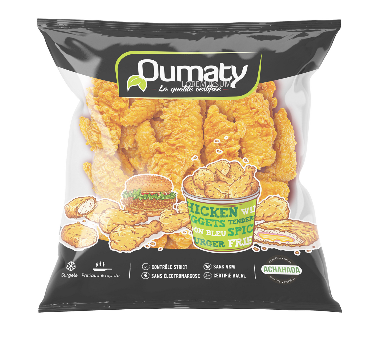 Oumaty Tenders de poulet épicés halal 2.5 kg