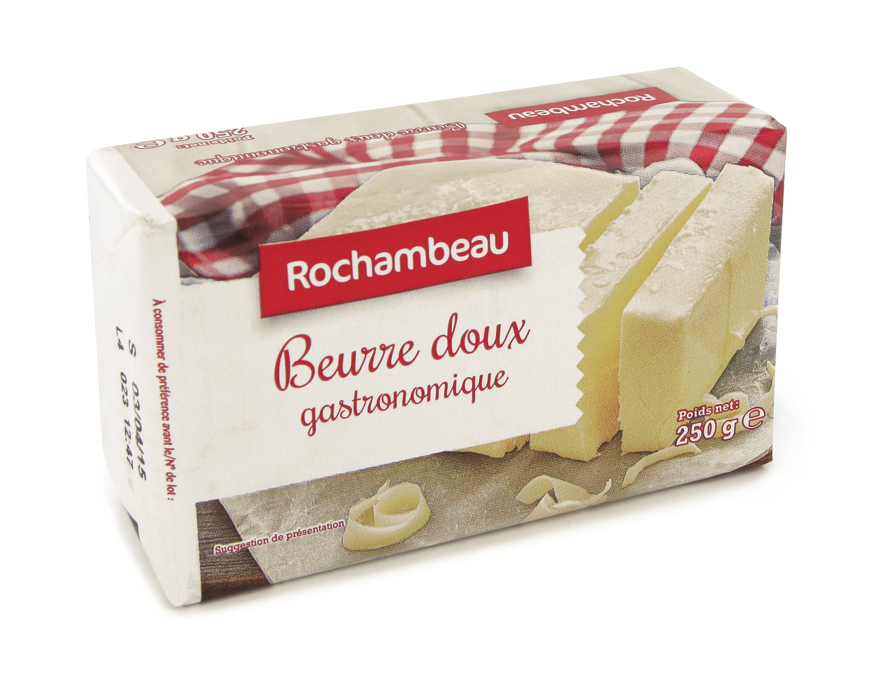 Rochambeau Beurre doux plaquette 250 g
