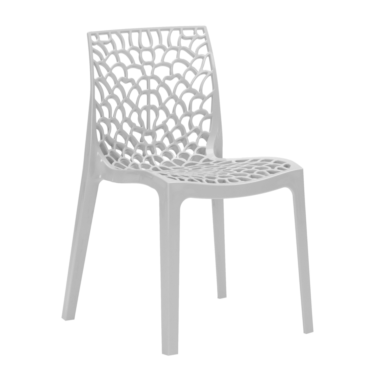 METRO PROFESSIONAL Chaise Maurage en resine Saphir gris perle
