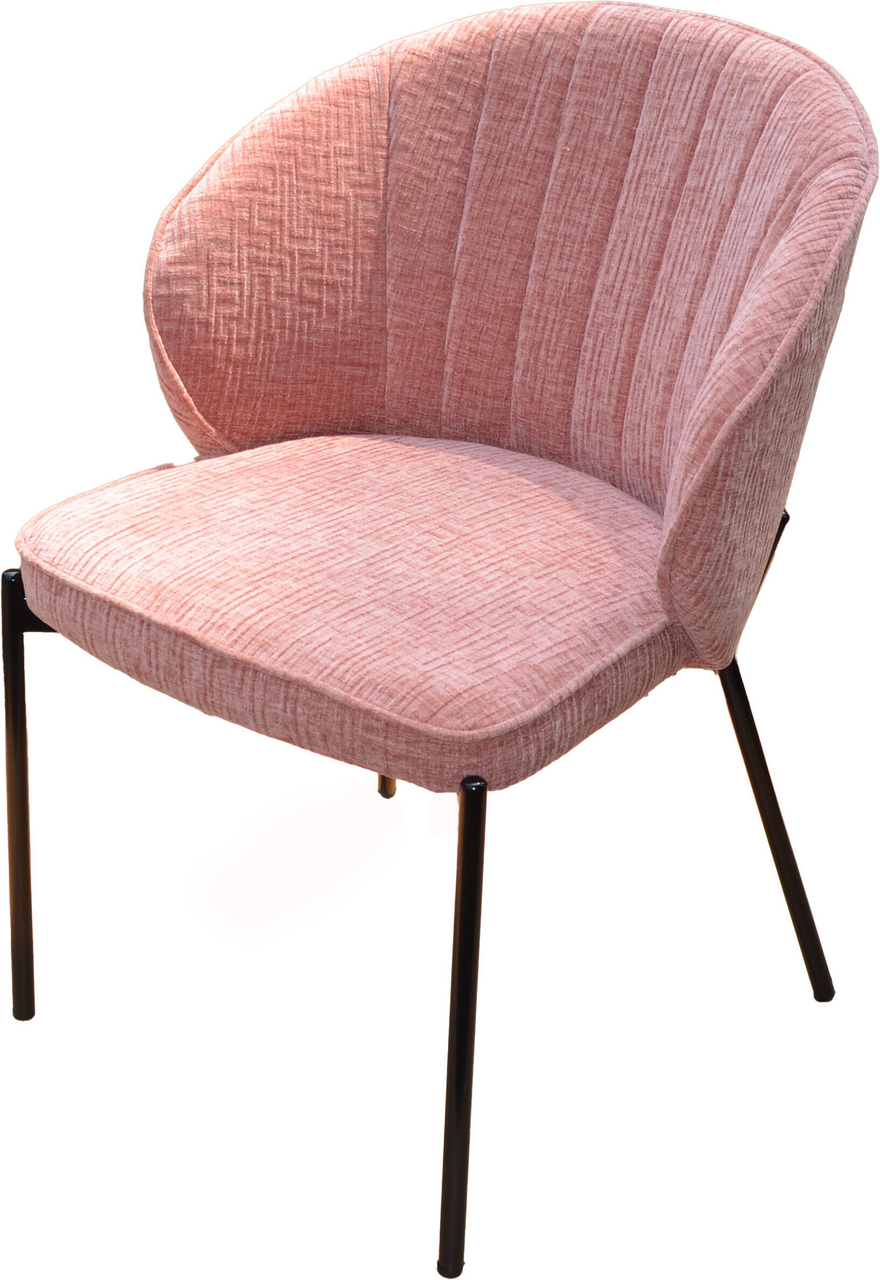 SACOM MOBILIER Chaise Bridge Alice velours vieux rose