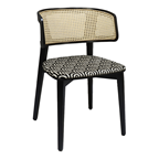 Reverdy Fauteuil Santorin assise jacquard