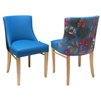 Reverdy Chaise Leona tissu et PVC multicouleur