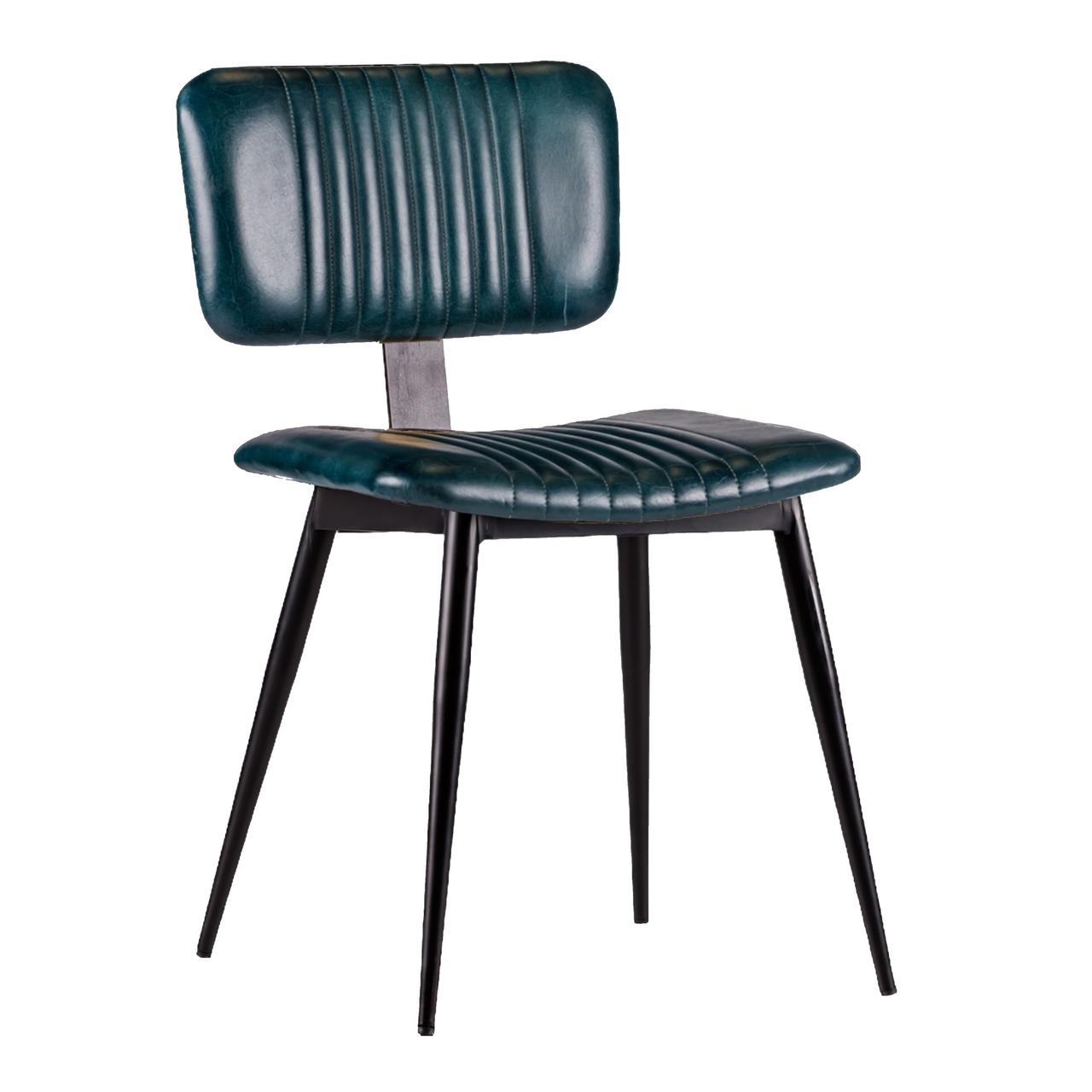 SACOM MOBILIER Chaise Theodora simili bleu canard