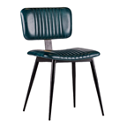 SACOM MOBILIER Chaise Theodora simili bleu canard