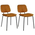 METRO PROFESSIONAL Chaise Estora velours ocre x 2