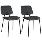 METRO PROFESSIONAL Chaise Estora velours gris x 2