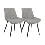 METRO PROFESSIONAL Chaise Carla grise x 2