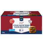 METRO Chef Steak haché rond façon bouchère VBF 15% MG 24 x 125 g soit 3 kg