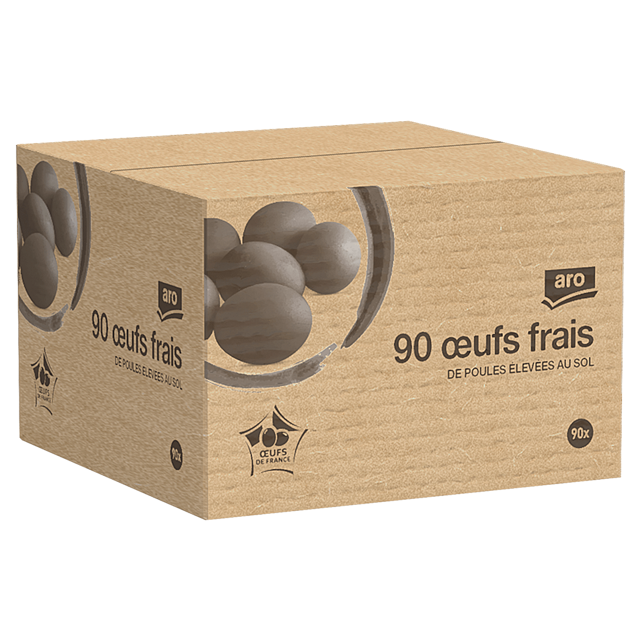 aro 90 Oeufs calibre moyen sol
