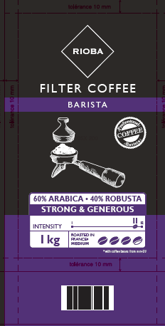 RIOBA Café moulu barista 1 kg