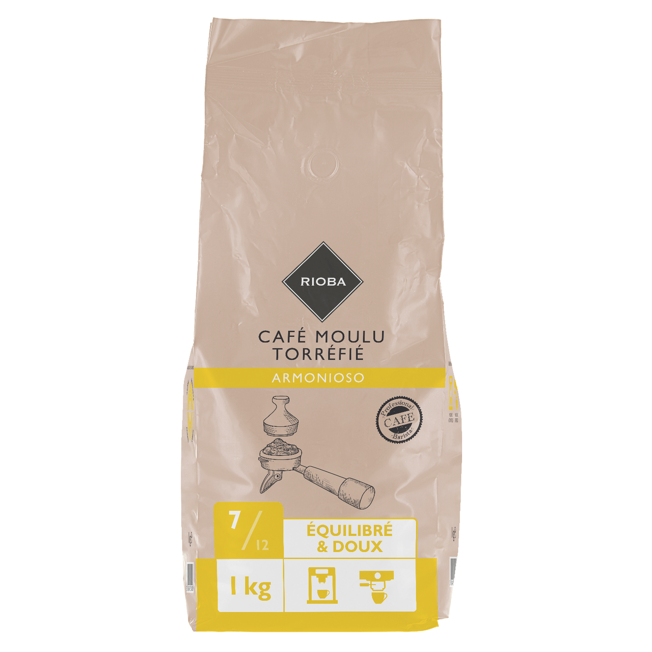 RIOBA Café moulu Armonisio pur arabica 1 kg
