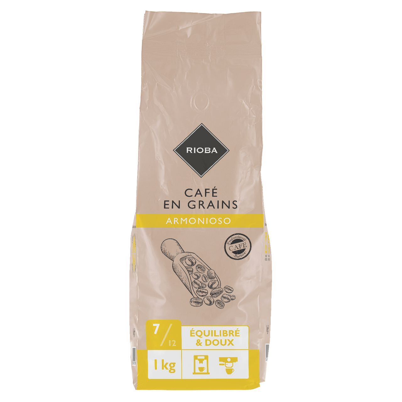 RIOBA Café en grain Armonisio pur arabica 1 kg