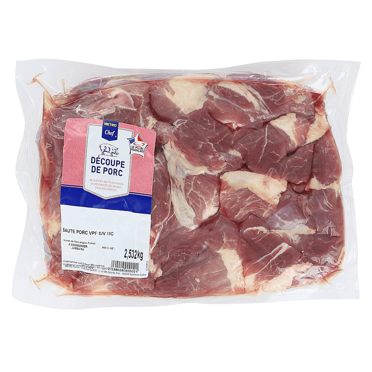 METRO Chef Sauté de porc en cube VPF sous vide