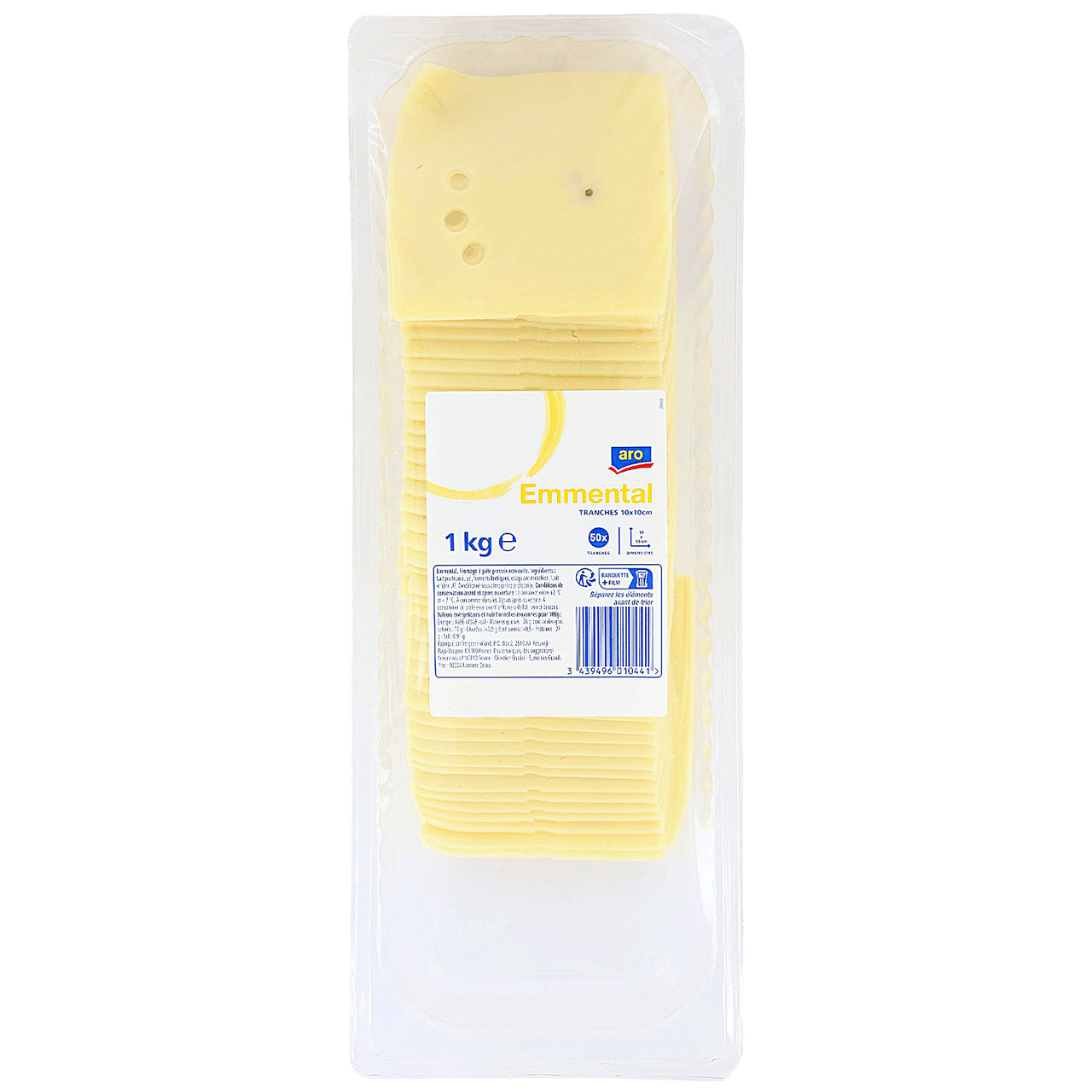 aro Emmental tranches 10 x 10 cm - 1 kg