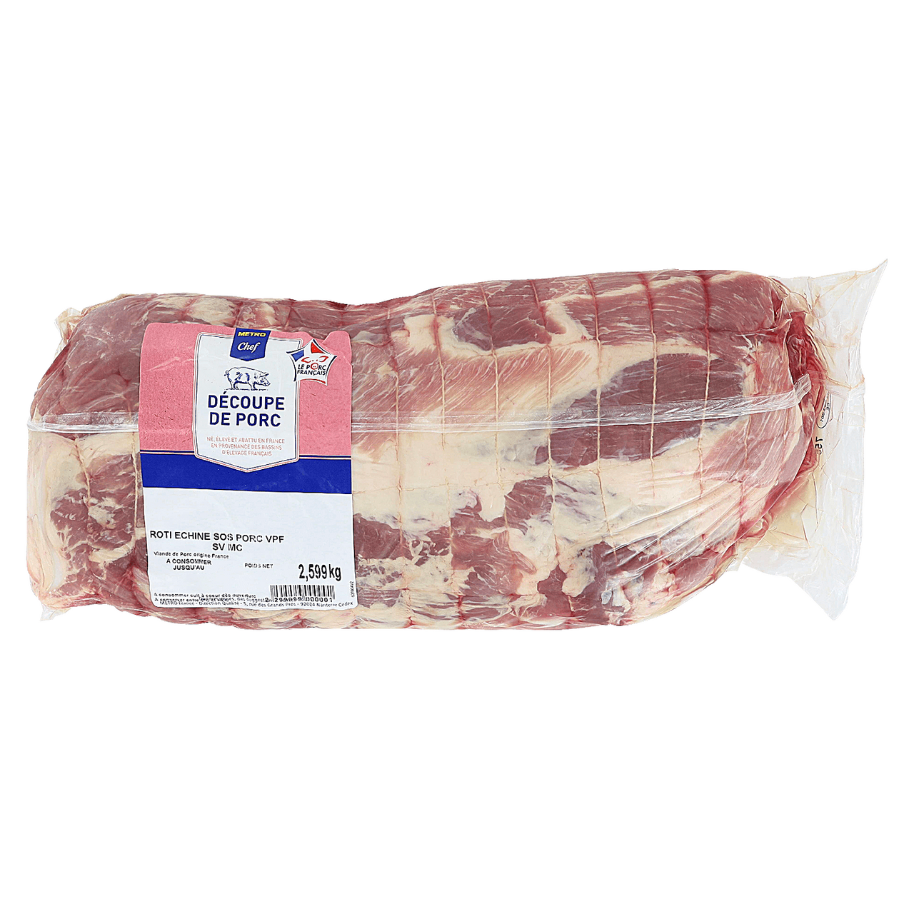 METRO Chef Rôti échine de porc VPF sans os sous vide