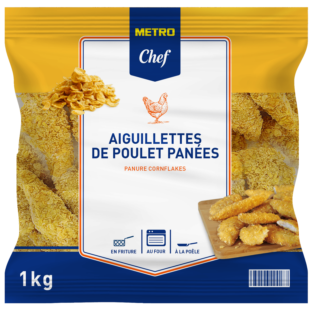METRO Chef Aiguillette de poulet cornflakes halal 1 kg