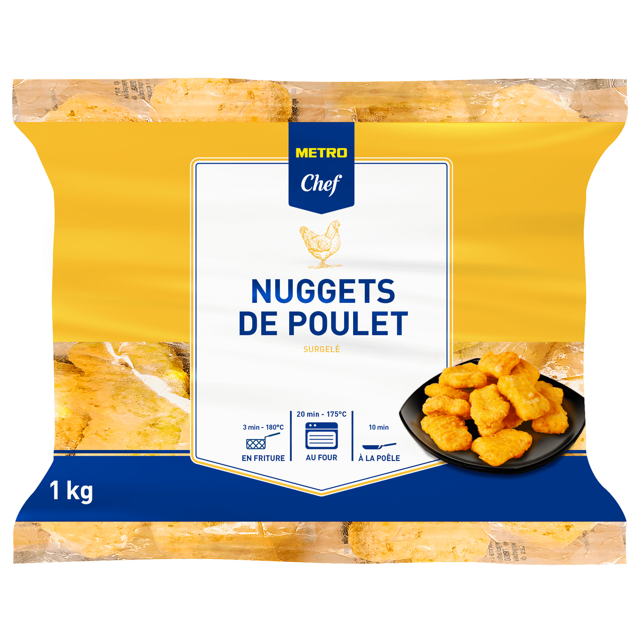 METRO Chef Nuggets de poulet halal 1 kg