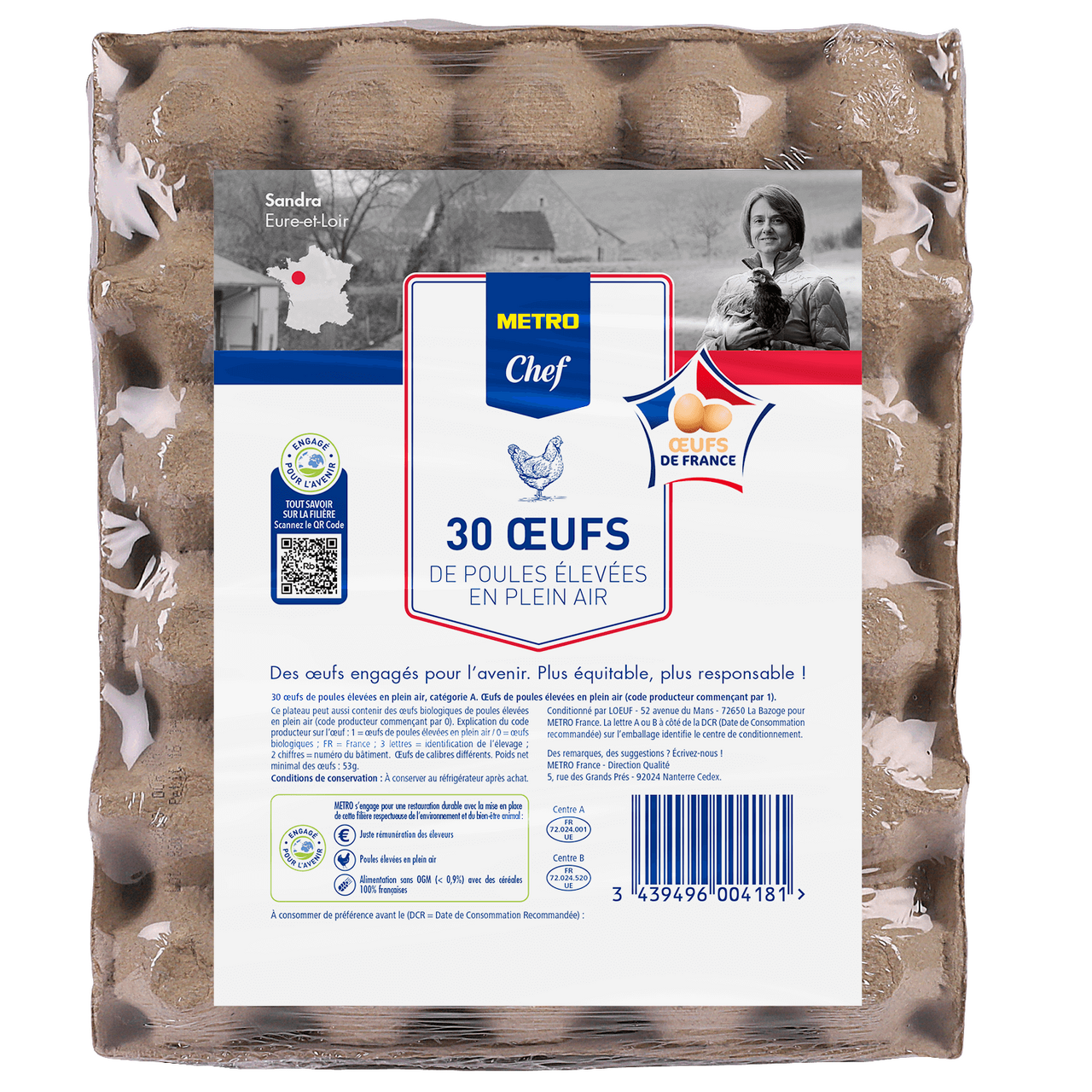 METRO Chef 30 Oeufs plein air calibre moyen