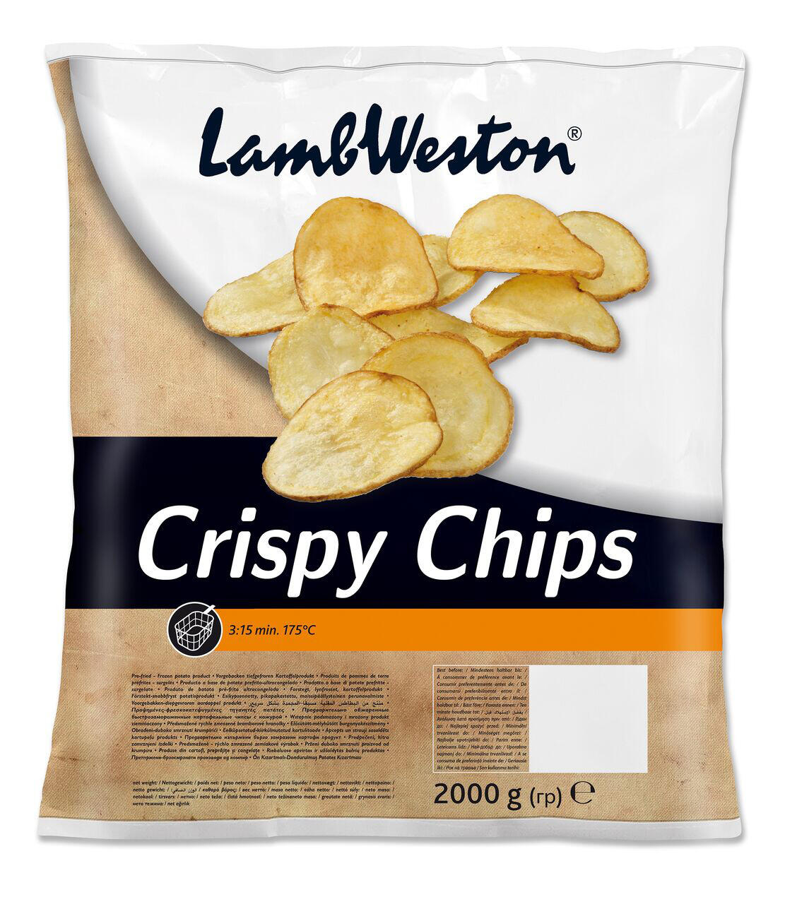Lamb Weston Crispy Chips avec peau 2 kg