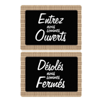 Etiq Etal Pancarte ouvert/ferme vaninier 20 x 15 cm