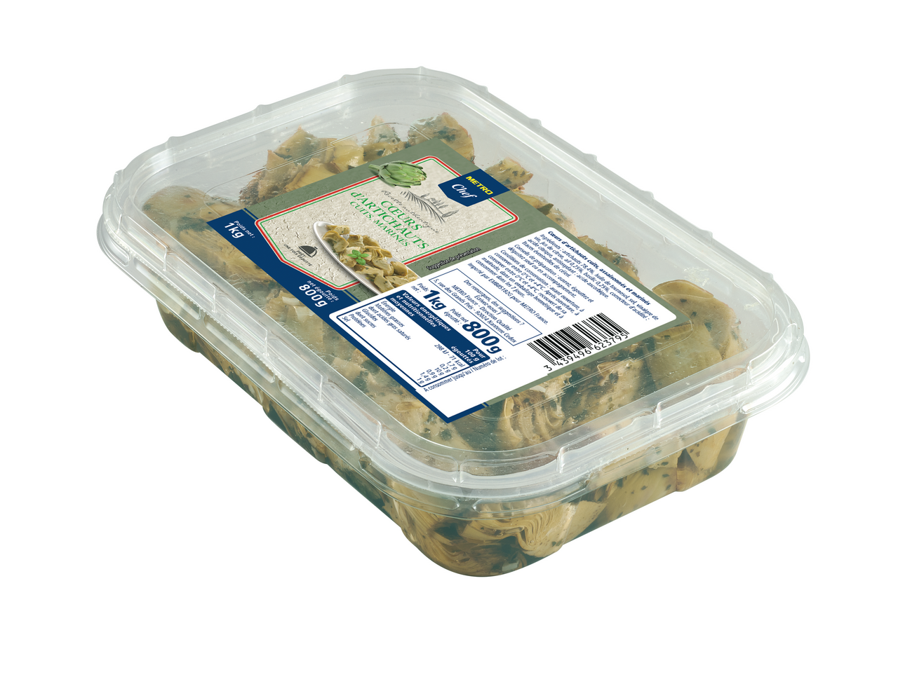 METRO Chef Coeurs d'artichauts cuits, assaisonnés et marinés 1 kg