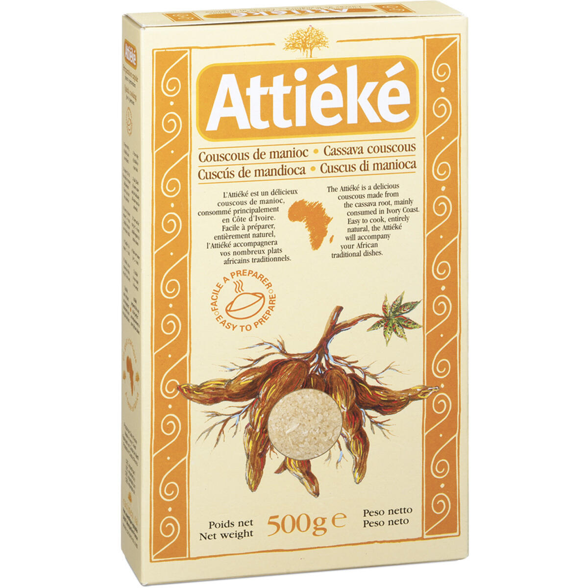 Racines Couscous de manioc boîte 500 g