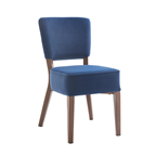 Mobiliara Chaises Roma velours bleu foncé x 2