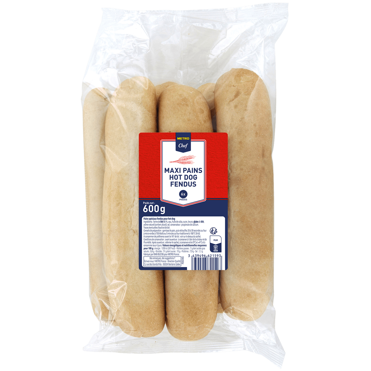 METRO Chef Pain hot dog 6 x 100 g