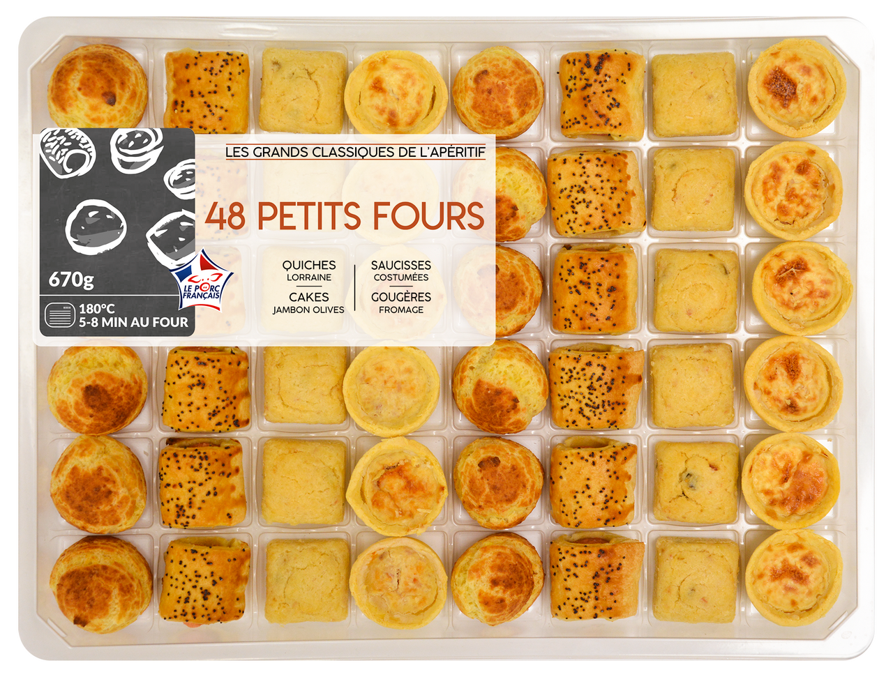 Mix Buffet Petits fours apéritifs x 48 soit 670 g