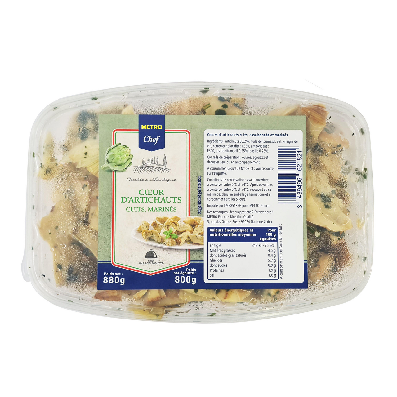 METRO Chef Artichauts pouilles 880G