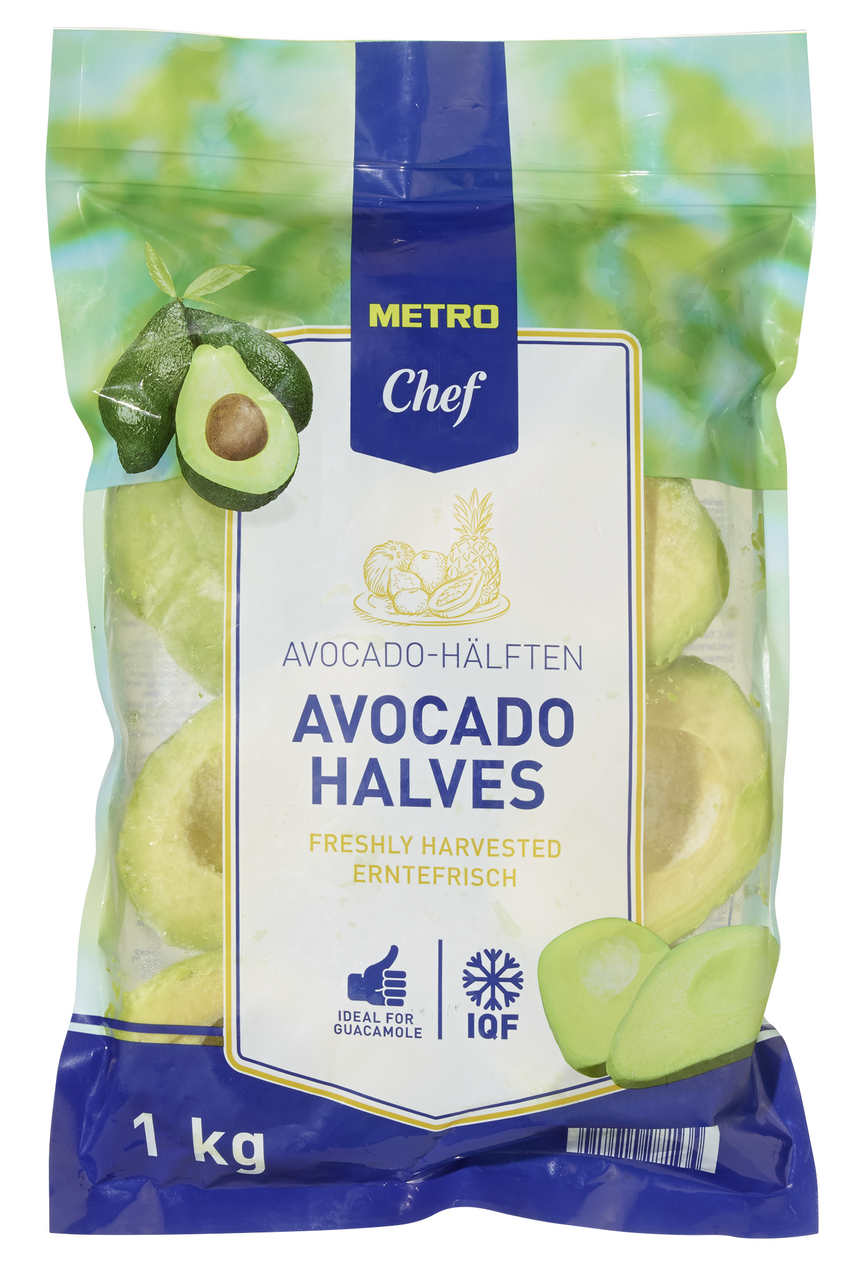 METRO Chef Demi-avocats pelés et dénoyautés 1 kg
