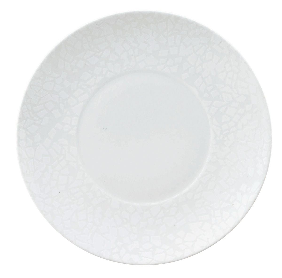 Assiette de présentation Galice blanc mosaïque 31 cm Sarreguemines