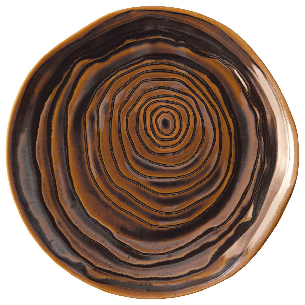 Assiette plate ronde Teck bronze 28 cm Pillivuyt