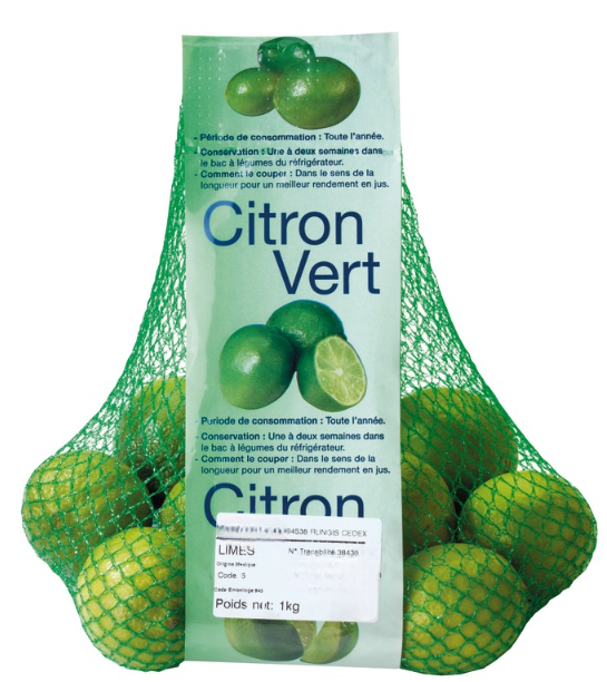 Lime calibre 3/4 cm catégorie 1 Brésil de filet de 1 kg