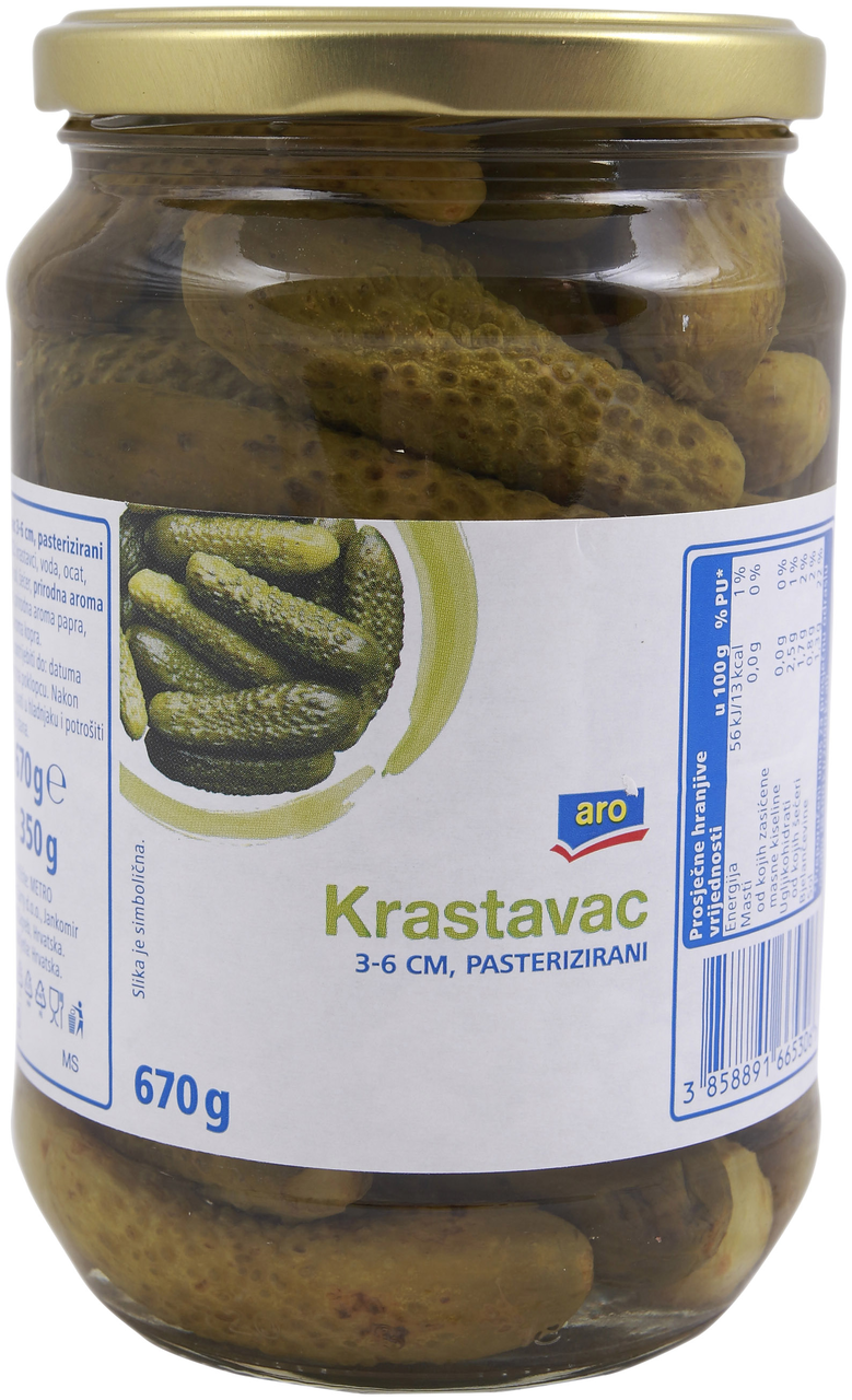 aro Kiseli krastavci 3-6cm 670g