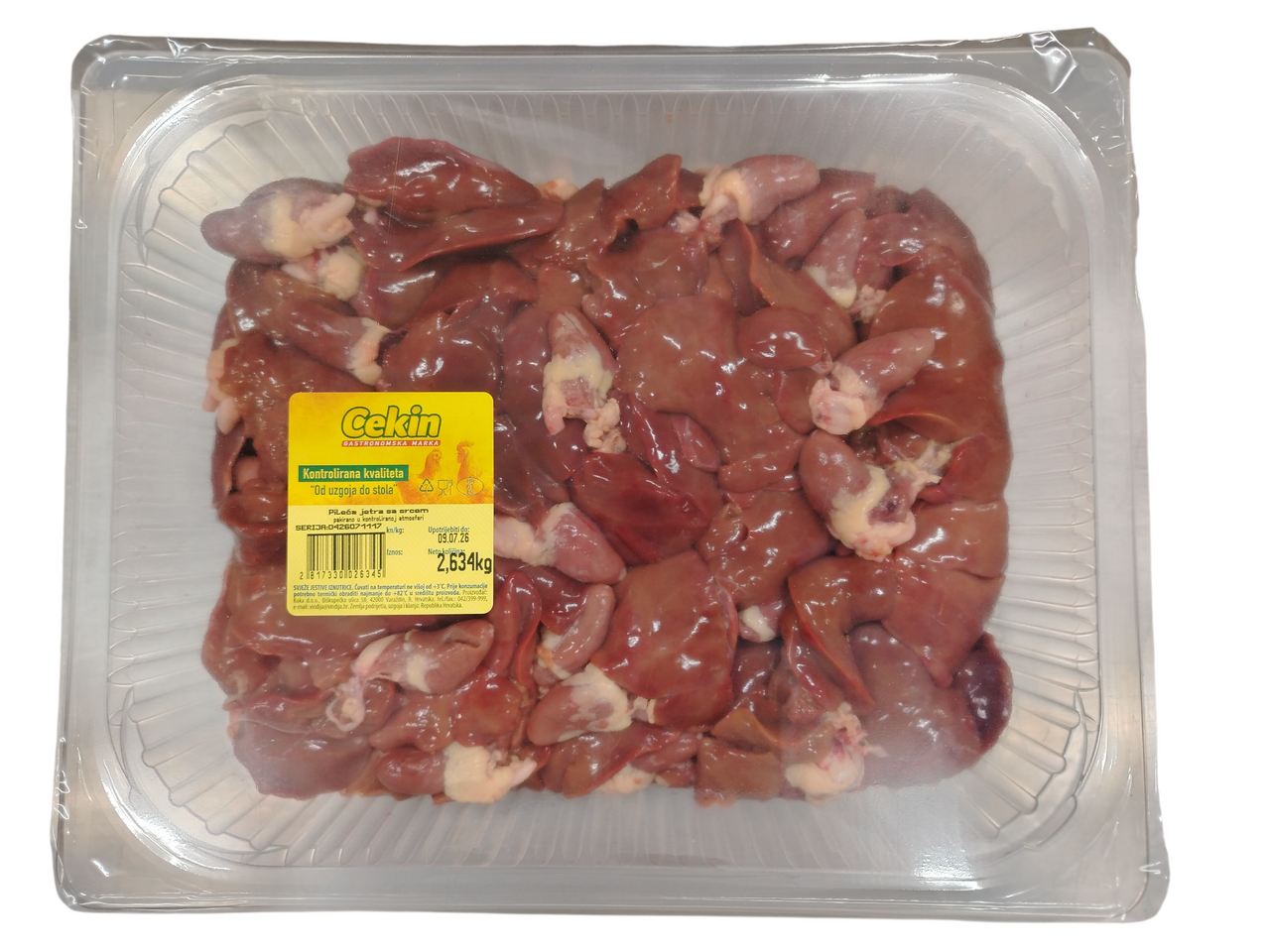 VINDIJA Pileća jetra cca 2,5kg