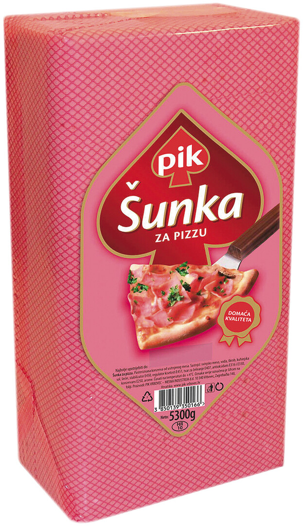 pik VRBOVEC Šunka za pizzu 5300g