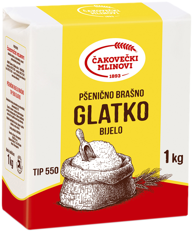 ČAKOVEČKI MLINOVI Brašno pšenično glatko t-550 1kg