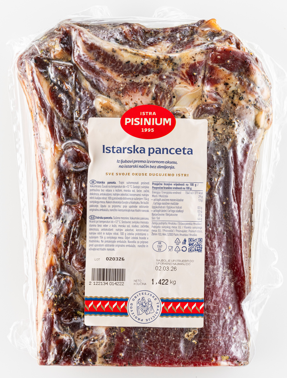 PISINIUM Panceta istarska panceta 1/2 cca 1.2kg