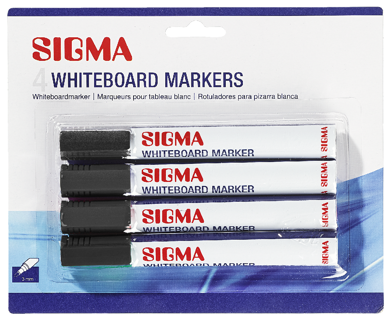 SIGMA Crni marker za bijelu ploču 2mm 4/1