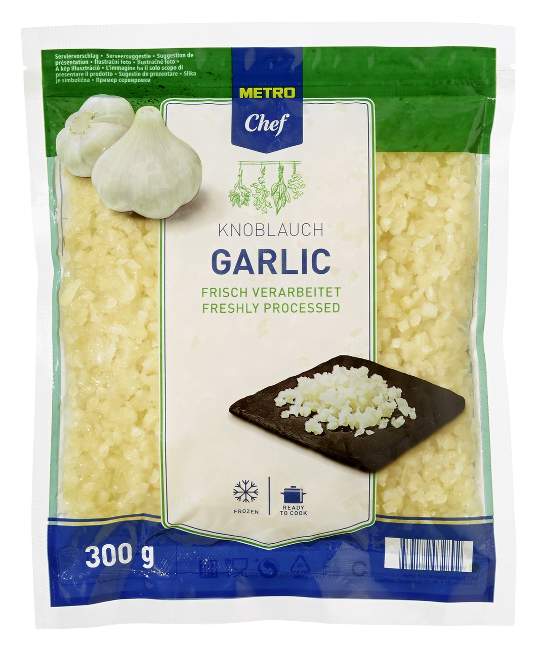 METRO Chef Rezani češnjak smrznuto 300g