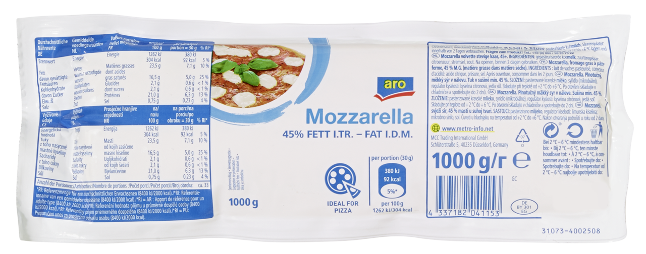aro Sir mozzarella 1kg