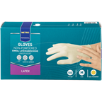 METRO PROFESSIONAL Latex rukavice nepuderirane bijele veličine m 100/1