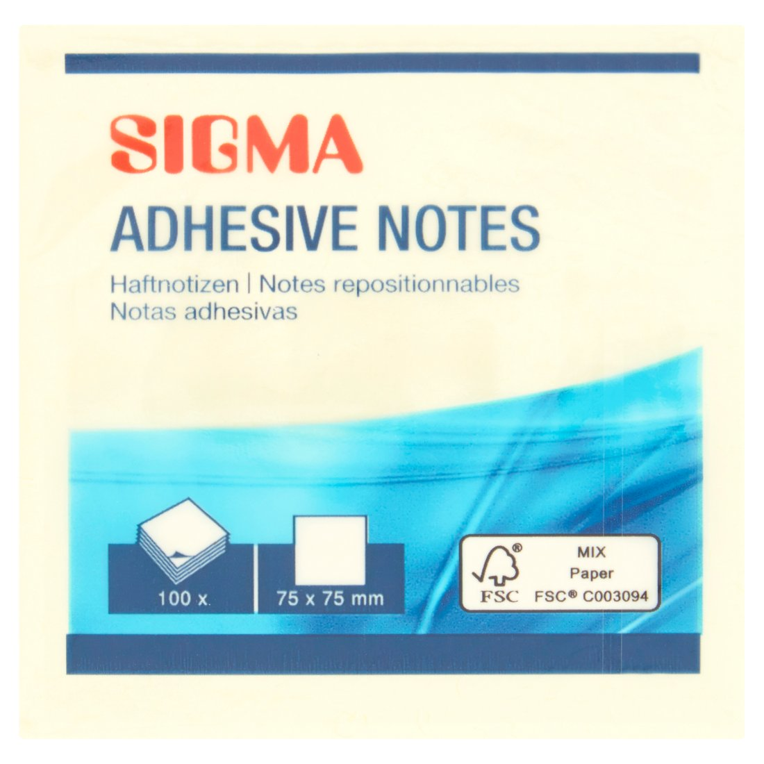 SIGMA Samoljepljivi blok 75x75mm 6/1