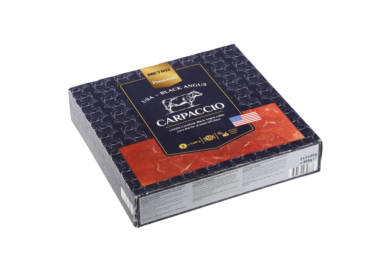 METRO PREMIUM Carpaccio juneći američki 80gx10 - 800g