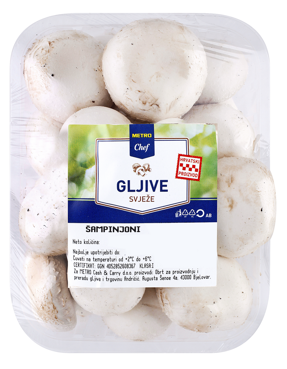 METRO Chef Svježe gljive šampinjoni 500g