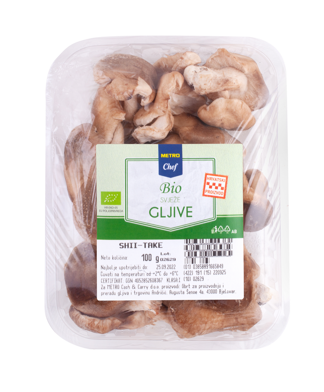 METRO Chef Bio Svježe gljive shii take 100g