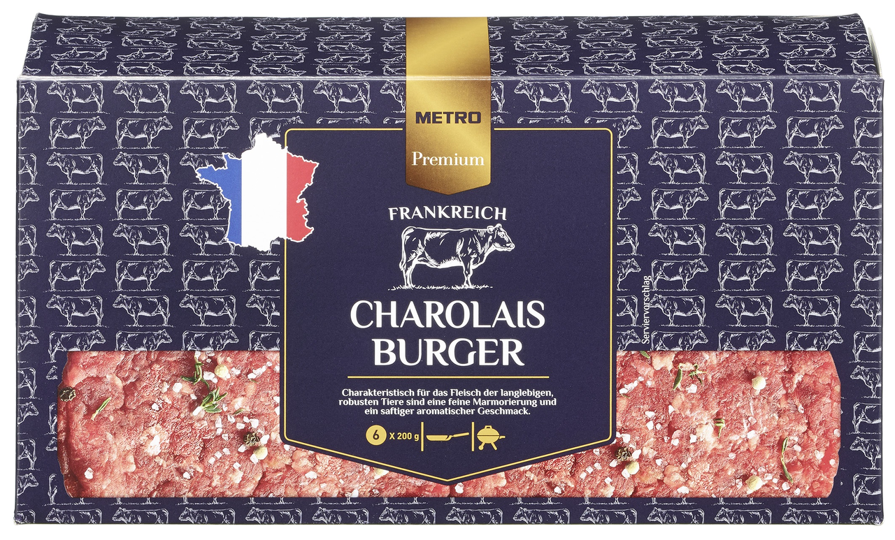 METRO PREMIUM Hamburger charolais 6x200g
