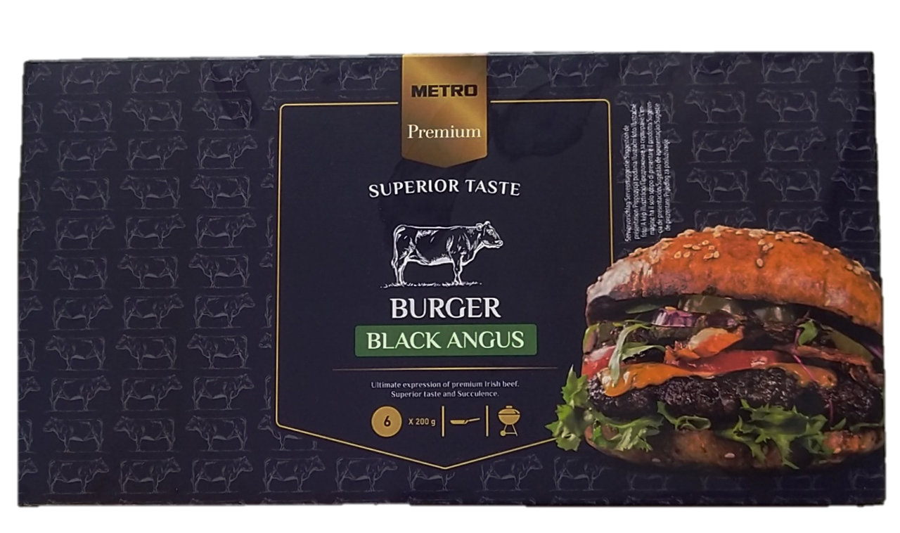 METRO PREMIUM Black angus burger smrznuti 6x200g