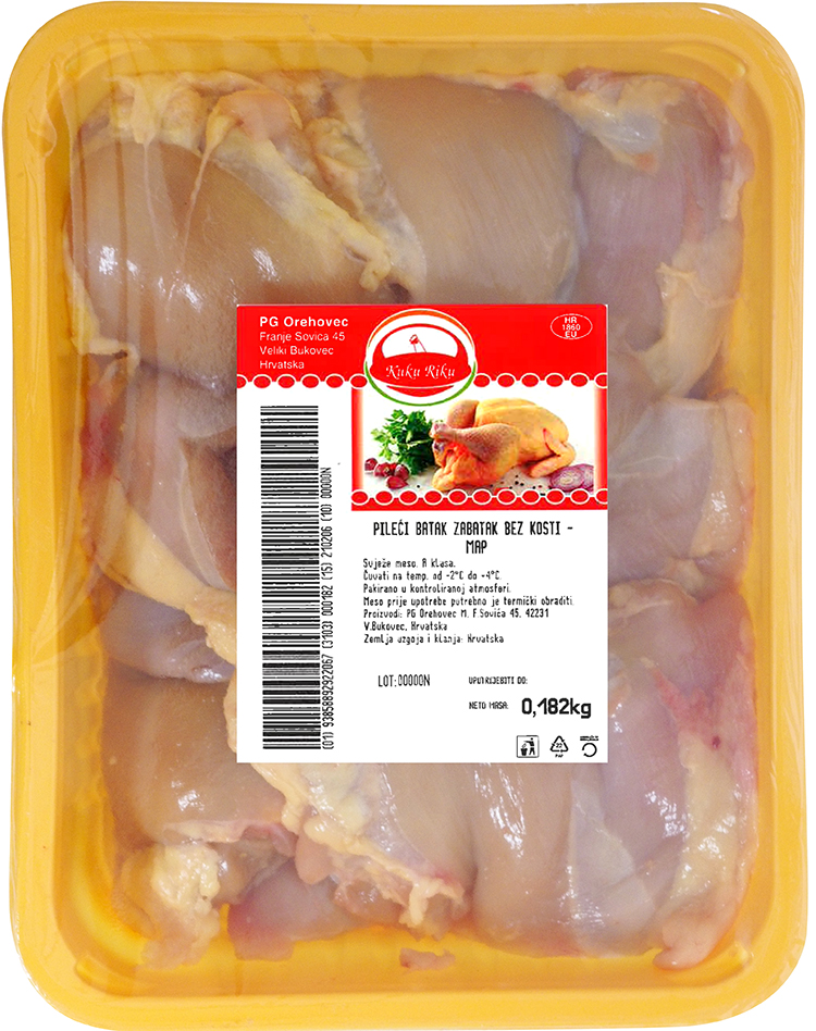 OREHOVEC Pg orehovec- svježi iskošteni pileći batak zabatak s kožom, map 1kg